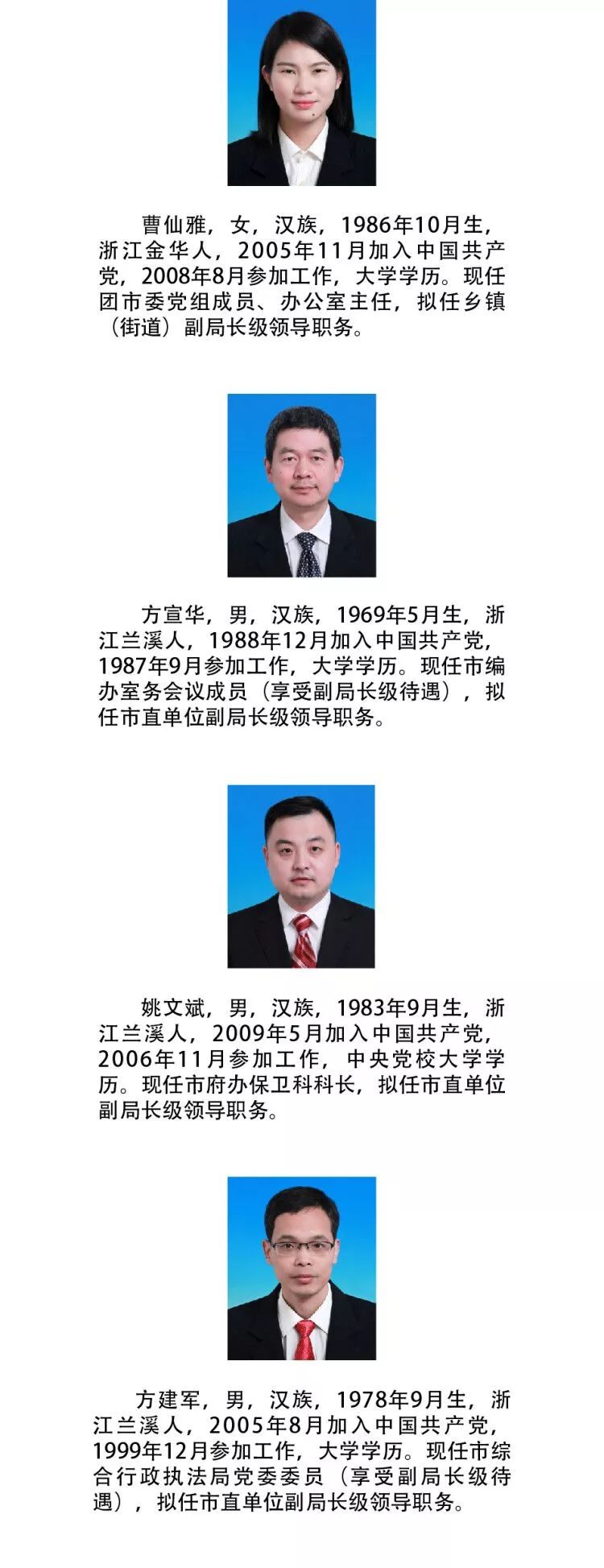 兰溪市最新市管干部名单公布🌟