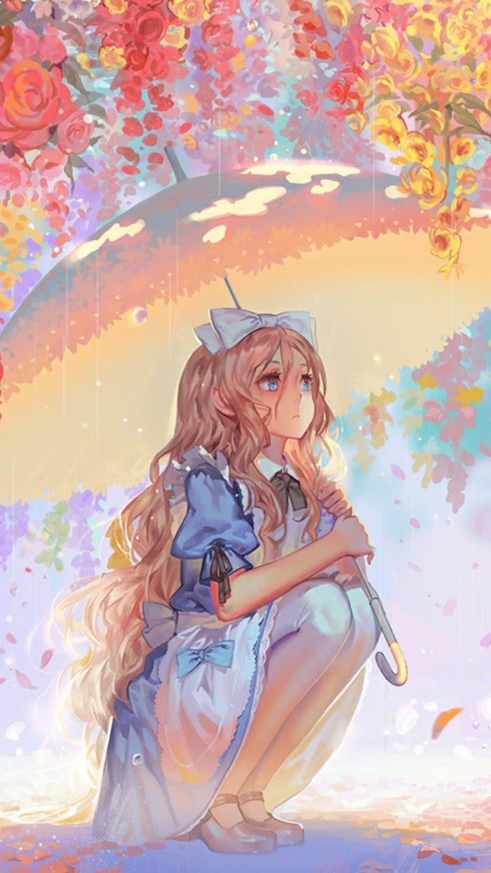 动漫女孩绘画,心灵与自然的奇幻之旅